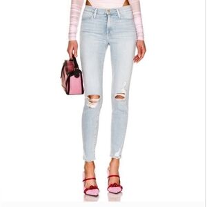 NWOT FRAME Le High Rise Skinny Jean Rush Wash
